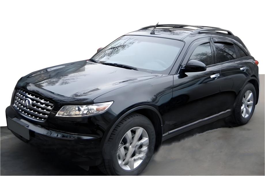 Infiniti FX 2003-2008 гг. Ветровики на окна (4 шт, HIC) Фото 1