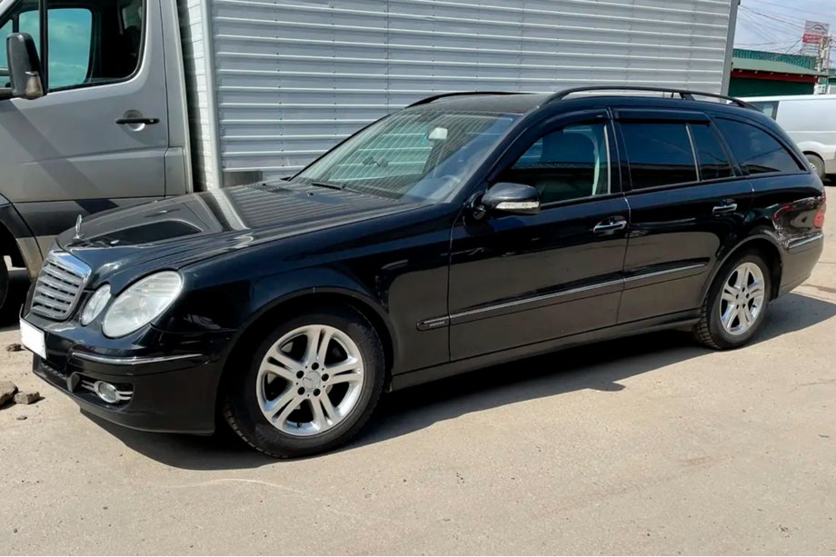 Mercedes E-class W211 2002-2009 гг. Ветровики SW (4 шт, HIC) Фото 5