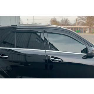 Ветровики на окна (4 шт, HIC) Mercedes GLE/ML class W166 2011-2018 гг. фото 3