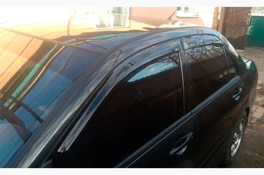Mitsubishi Lancer 9 2004-2008 гг. Ветровики SD (4 шт, HIC) Image