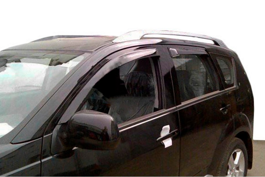 Mitsubishi Outlander 2006-2012 гг. Ветровики на окна (4 шт, HIC) Фото 5