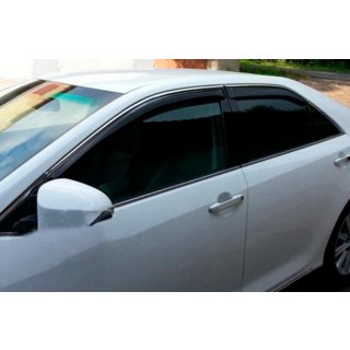Ветровики с хромированным молдингом SD (4 шт, HIC) Toyota Avensis 2009-2018 гг.