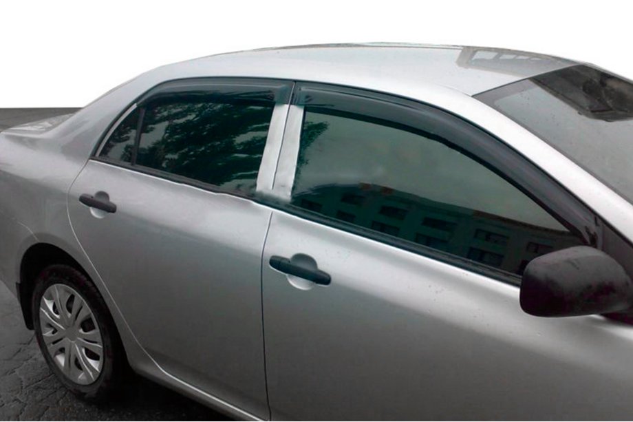Toyota Corolla 2007-2013 гг. Ветровики на окна (4 шт, HIC) Фото 3