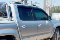 Volkswagen Amarok 2010-2022 гг. Ветровики на окна (4 шт, HIC) фото 1