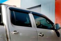 Volkswagen Amarok 2010-2022 гг. Ветровики на окна (4 шт, HIC) фото 7