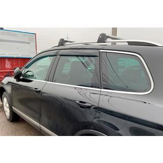 Ветровики на окна (4 шт, HIC) Volkswagen Touareg 2010-2018 гг. фото 2