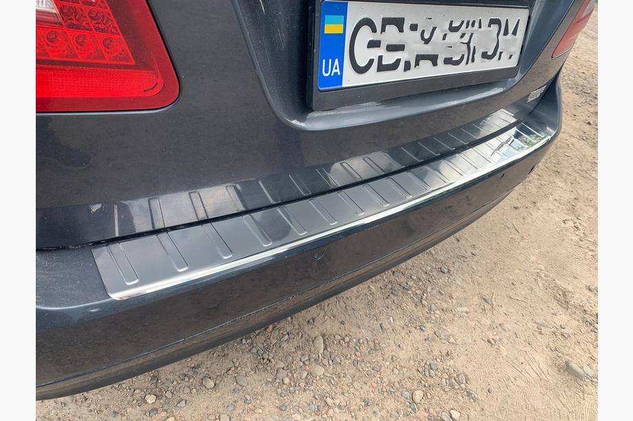 Mercedes E-class W212 2009-2016 гг. Накладка на задний бампер Carmos (SW, нержавейка) Фото 5