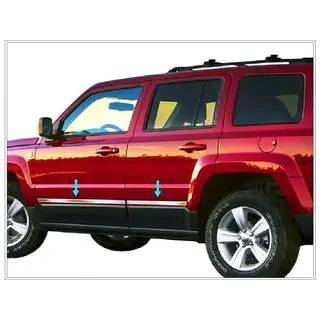 Молдинги Дверей Нержавеющая Сталь Jeep Cherokee/Liberty 2007-2013 гг. фото 1
