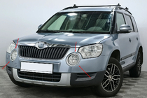 Skoda Yeti 2009-2017 гг. Хромированные Накладки на Противотуманные Фары (2009-2013, 2 шт., Нержавейка) фото 1