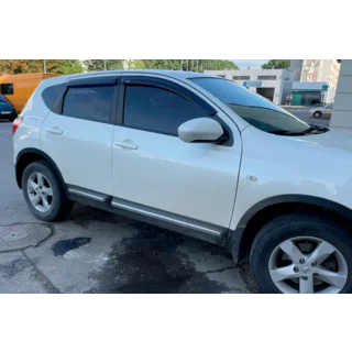 Ветровики на окна (4 шт, HIC) Nissan Qashqai 2010-2014 гг. фото 4