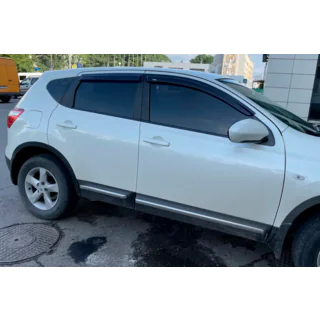Ветровики на окна (4 шт, HIC) Nissan Qashqai 2010-2014 гг. фото 3