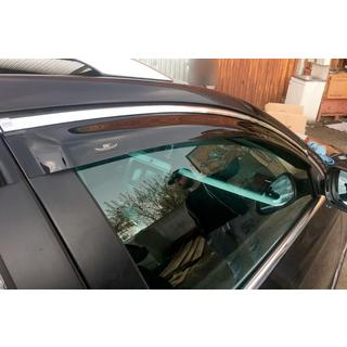 Ветровики с хромированным молдингом SW (4 шт, HIC) фото 1