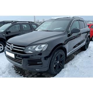 Ветровики с хромированным молдингом (4 шт, HIC) Volkswagen Touareg 2010-2018 гг. фото 4