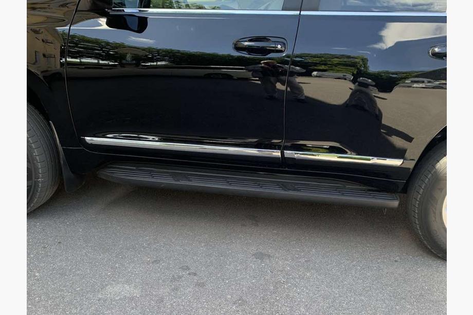 Toyota Land Cruiser Prado 150 2009-2023 гг. Молдинги дверей (Дизайн 2013-2017) Белый Фото 4