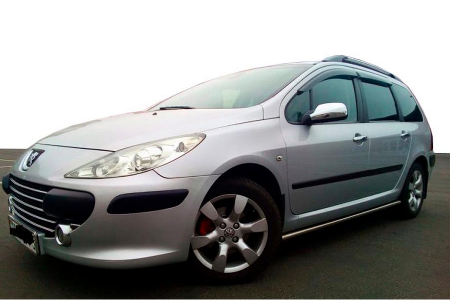 Peugeot 307 2001-2008 гг. Ветровики SW (4 шт, HIC) Фото 1