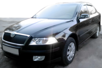 Skoda Octavia II A5 2010-2013 гг. Ветровики Liftback (4 шт, HIC) фото 1