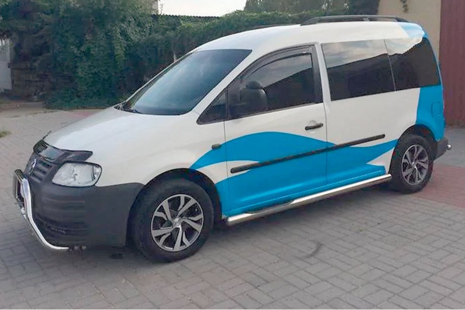 Volkswagen Caddy 2010-2015 гг. Ветровики на окна (2 шт, HIC) Фото 11