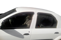Dacia Logan I 2008-2012 гг. Ветровики на окна (4 шт, HIC) фото 1