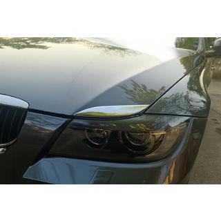 BMW E90 Хром накладки на капот (ресницы выше фар)