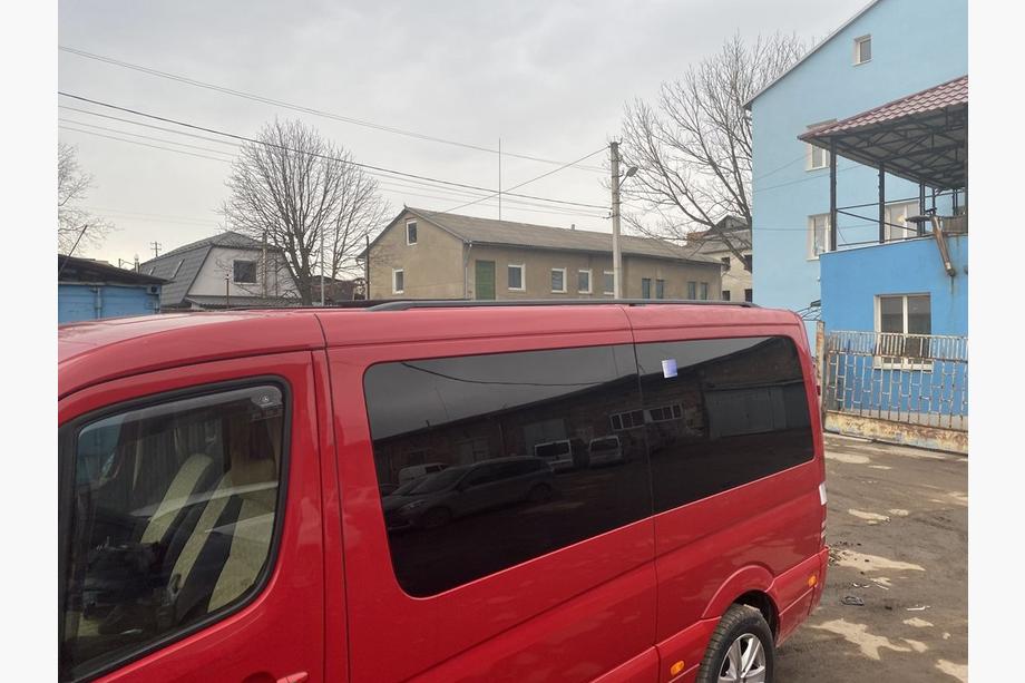Mercedes Sprinter W906 2006–2018 гг. Рейлинги DD 340 см, Серый Металлик, Пластиковая Ножка Фото 4
