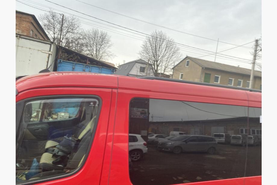 Mercedes Sprinter W906 2006–2018 гг. Рейлинги DD 340 см, Серый Металлик, Пластиковая Ножка Фото 5
