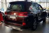 Toyota Land Cruiser 200 2007-2021 гг. Задняя защита AK002-double (2 шт., нержавейка) фото 2