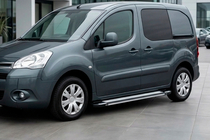Peugeot Partner Tepee 2008-2018 гг. Боковые Подножки Rainbow (2 шт., Алюминий) фото 1
