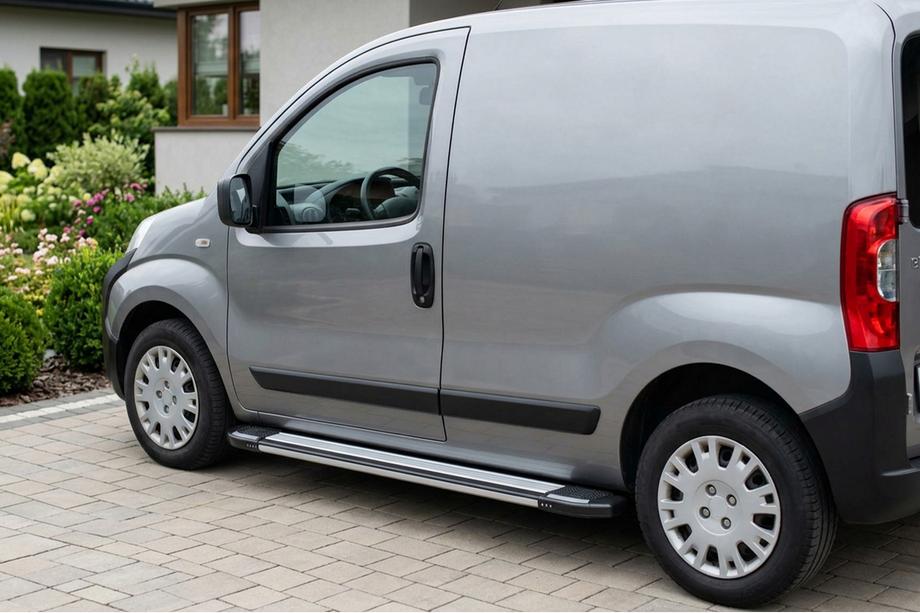 Citroen Nemo 2007-2017 гг. Боковые Подножки Rainbow (2 шт, Алюминиевый Профиль) Image