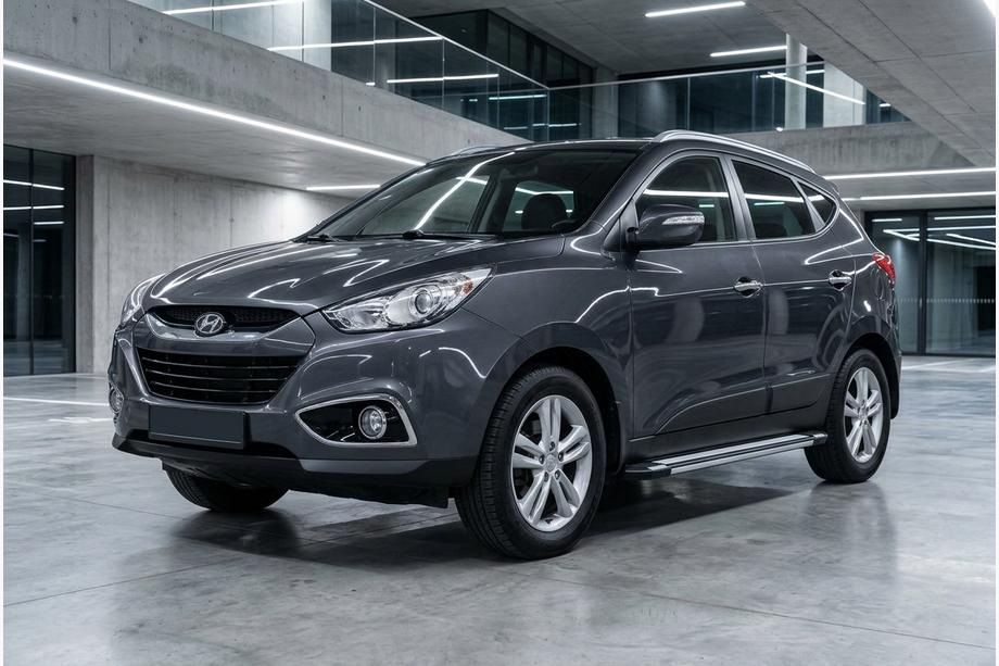 Hyundai IX-35 2010-2015 гг. Боковые пороги Rainbow (2 шт., алюминий) Image