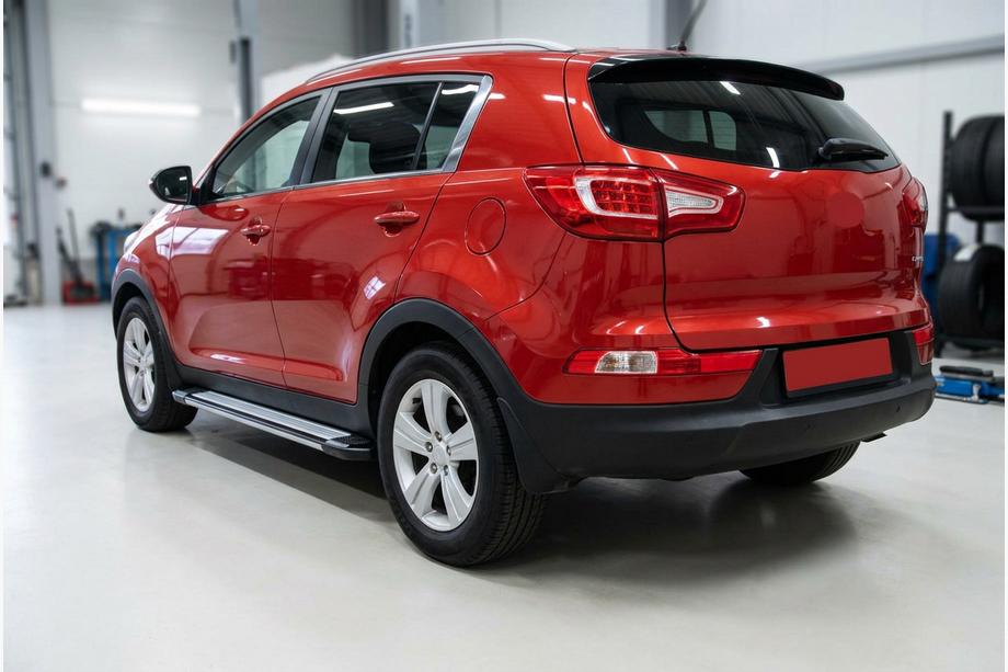 Kia Sportage 2010-2015 гг. Боковые пороги Rainbow (2 шт., алюминий) Image