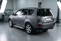Mitsubishi Outlander 2006-2012 гг. Боковые пороги Rainbow (2 шт., алюминий) фото 1