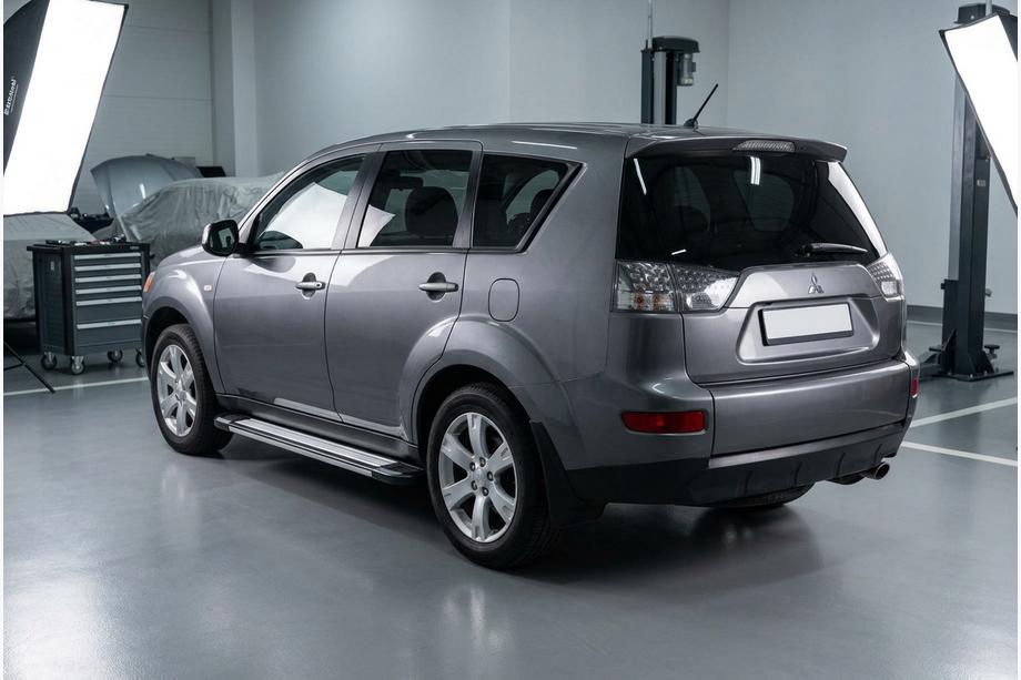 Mitsubishi Outlander 2006-2012 гг. Боковые пороги Rainbow (2 шт., алюминий) Image