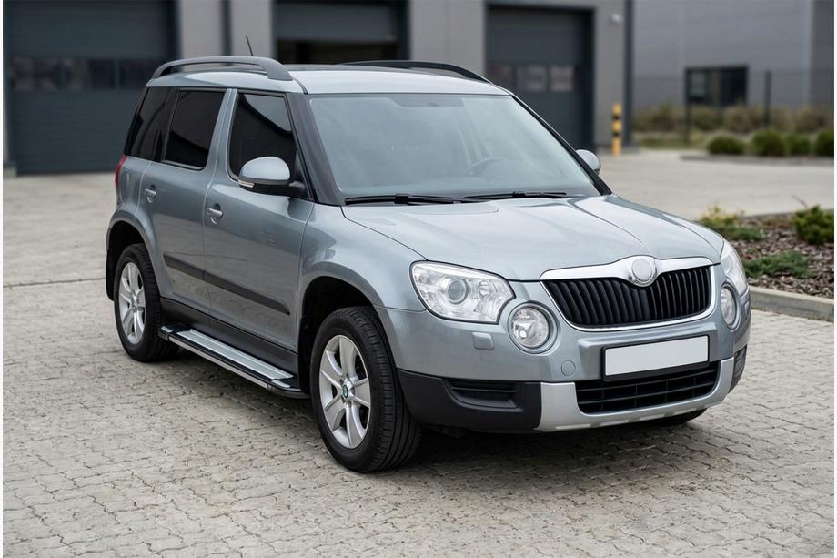 Skoda Yeti 2009-2017 гг. Боковые пороги Rainbow (2 шт, алюминий) Image