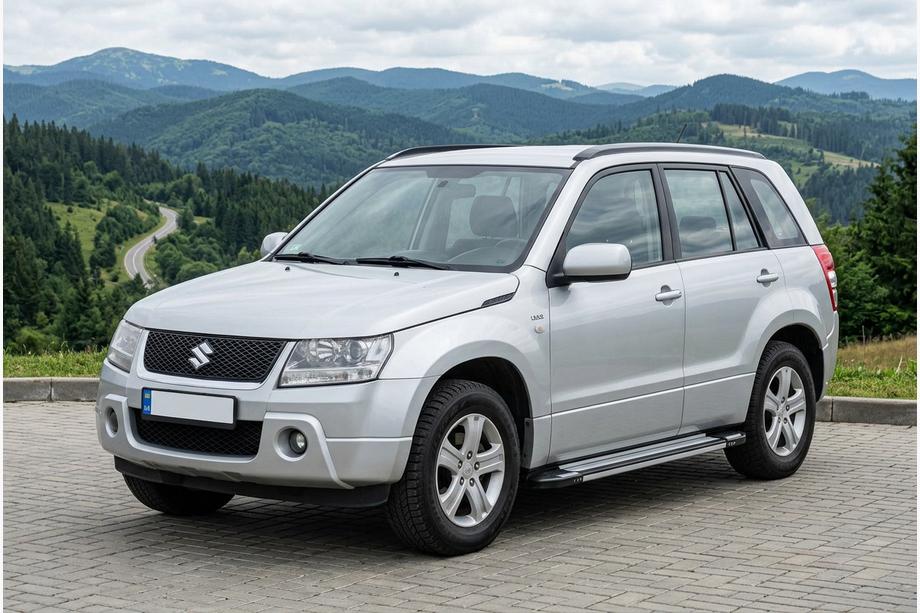 Suzuki Grand Vitara 2005-2017 гг. Боковые пороги Rainbow (2 шт, алюминий) Image