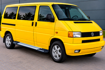 Volkswagen T4 Transporter 1990-2003 гг. Боковые Подножки Rainbow (2 шт., Алюминий) фото 1