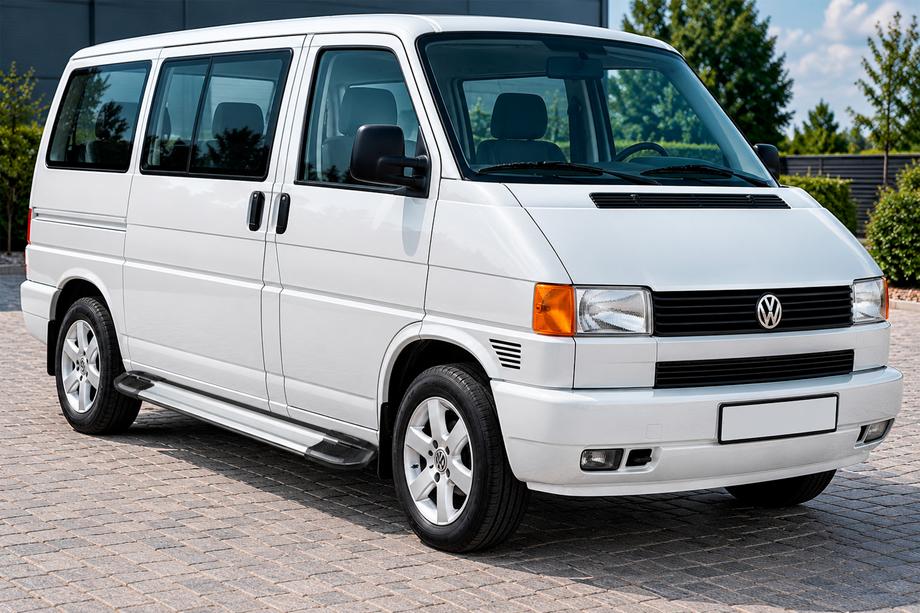 Volkswagen T4 Caravelle/Multivan 1990–2003 гг. Боковые Подножки Rainbow (2 шт., Алюминий) Фото 1