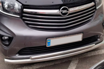 Opel Vivaro 2015-2019 гг. Передняя защита ST014 (нержавейка) d60/60 фото 4