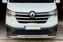 Renault Trafic 2015- гг. Передняя защита ST014 (нержавейка) d60/60 фото 2