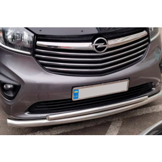 Передняя защита ST014 (нержавейка) фото 4