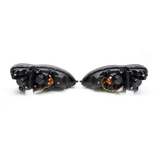 Передние фары с LED дневными ходовыми огнями (2 шт) Mercedes S-сlass W220 1998-2005 гг. фото 2