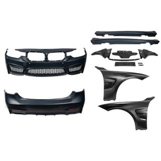 Комплект обвеса с крыльями (F80 M3) BMW 3 серия F30/F31 2012-2019 гг. фото 2