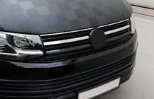 Volkswagen T6 2015-2024 гг. Накладки на нижнюю решетку 2015-2019 (2 шт, карбон) фото 3