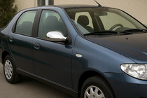 Fiat Albea 2002-2012 гг. Накладки на Зеркала (2011↗, 2 шт, пластик) фото 2