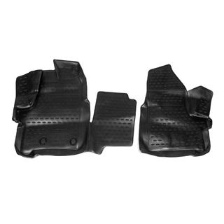 3D резиновые коврики в салон (2 шт, Novline) 1 + 2 сиденья (Вариант 1) Ford Custom 2013-2022 гг. фото 2
