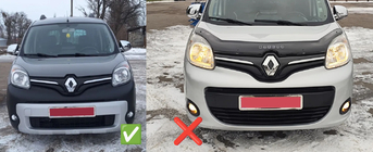 Renault Kangoo 2008-2020 гг. Зимняя нижняя решетка (2013+) Глянцевая фото 4