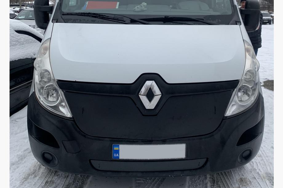 Renault Master 2011-2023 гг. Зимняя решетка (2014-2019, верхняя) Матовый Фото 2