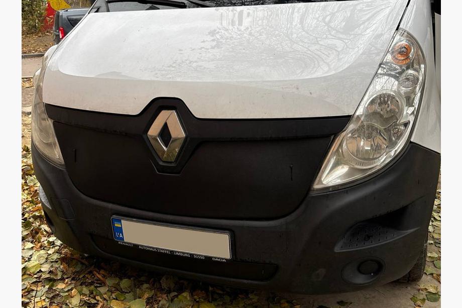 Renault Master 2011-2023 гг. Зимняя решетка (2014-2019, верхняя) Матовый Фото 3