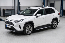 Toyota Rav 4 2019–2025 гг. Боковые Подножки Line (2 шт., Алюминий) фото 1