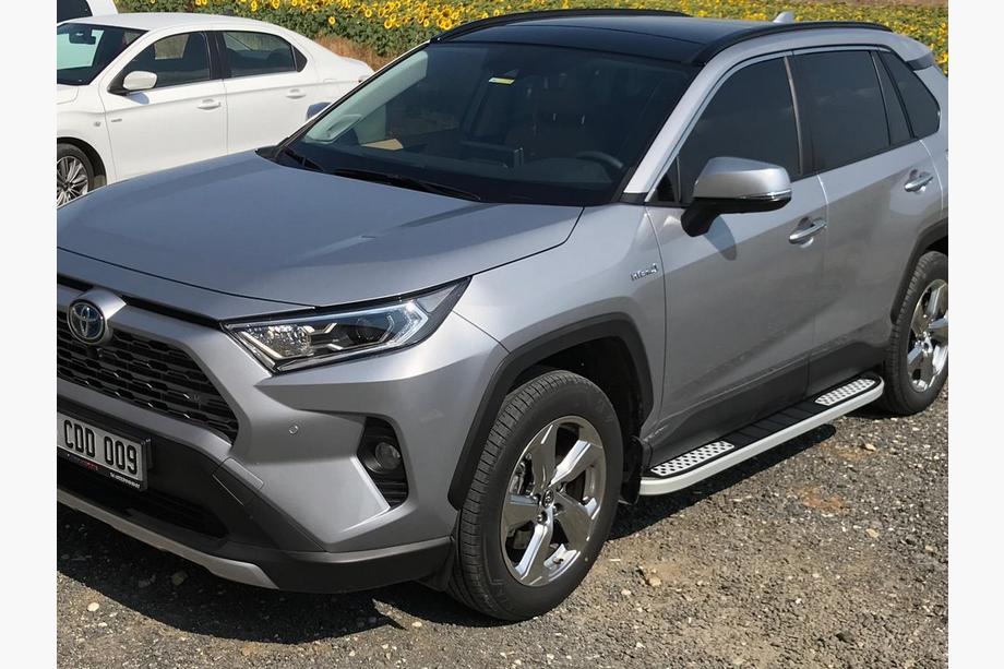 Toyota Rav 4 2019–2025 гг. Боковые Подножки Tayga V2 (2 шт., Алюминий) Фото 5