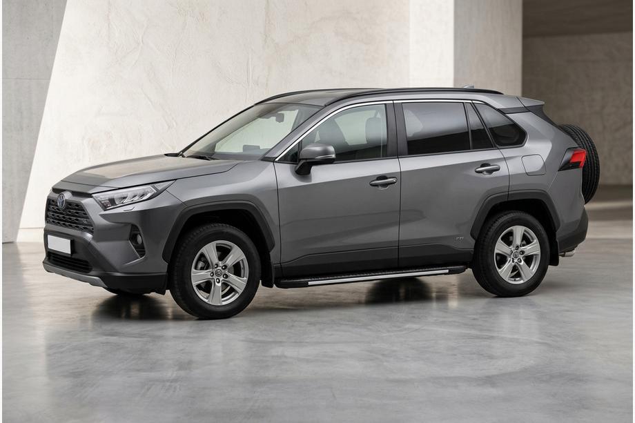 Toyota Rav 4 2019–2025 гг. Боковые Подножки Bosphore Grey (2 шт., Алюминий) Image